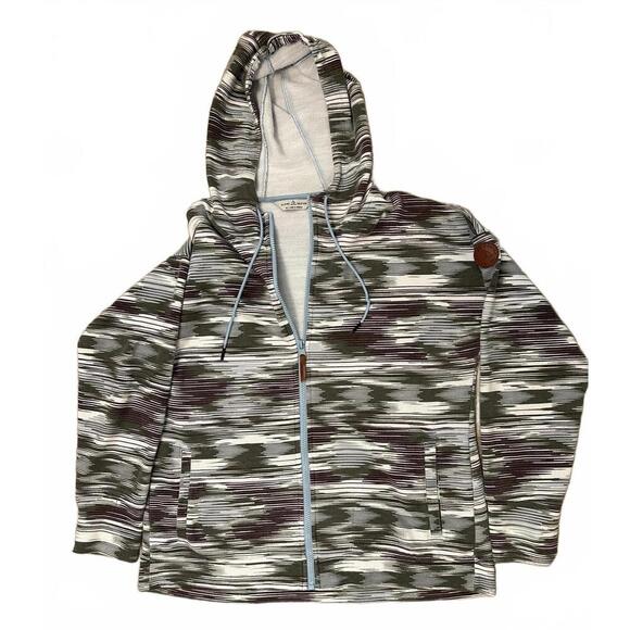Alpine Design Other - Men’s M Alpine Design Full Zip Graphic Striped Hoodie Coogi Style Pockets